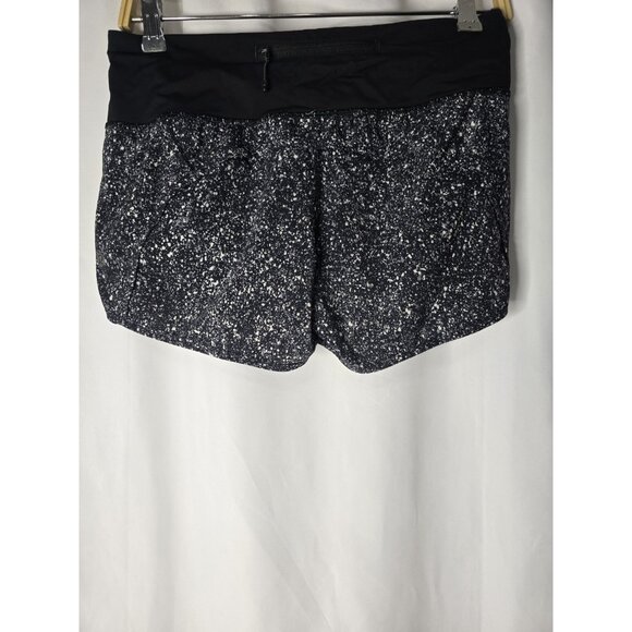LULULEMON Run Times Short 4” WOMENS SZ 4 Mini Splatter White Black MEDIUM RISE - Picture 7 of 9